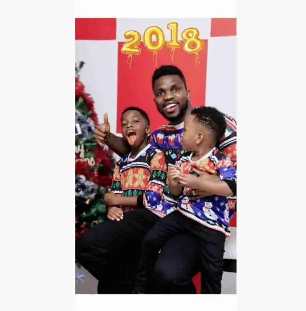 Joseph Yobo And His Sons In Cute Photo To Mark The New Year
